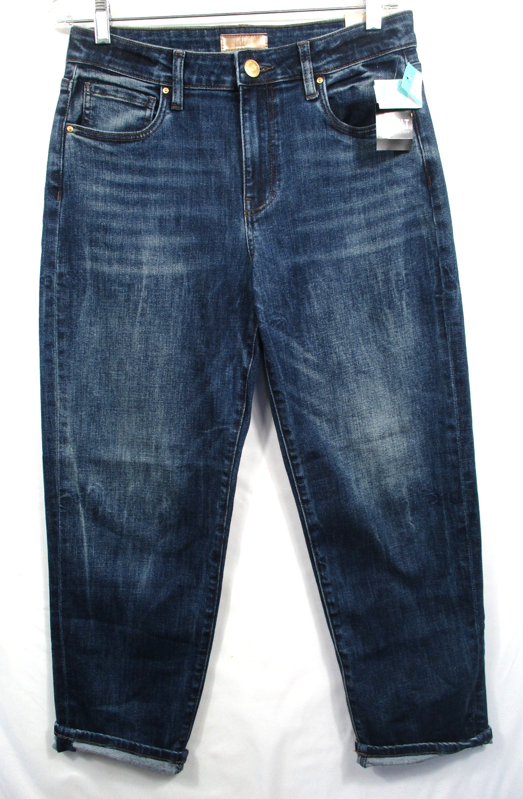 -NWT KUT From The Kloth Sienna Baggy Boyfriend Crop Women’s Jeans Indigo Sz 6