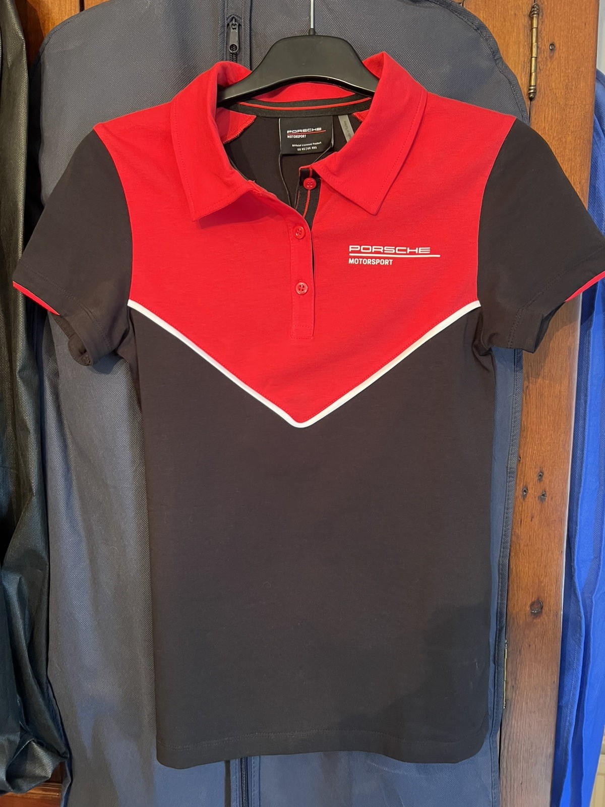 PORSCHE Motorsport Red / Black Women’s Polo shirt – Size EU XS/US XXS – NEW