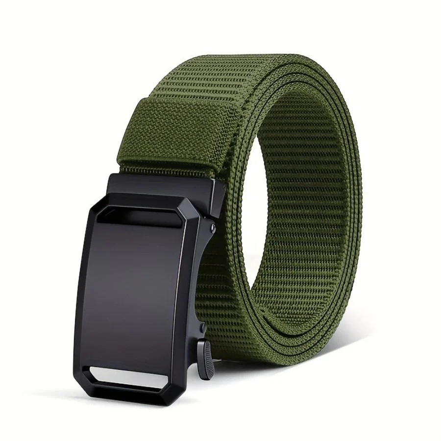 Mens Ratchet Belt Nylon Web Belts for with Automatic Slide Buckle Tactical Belt