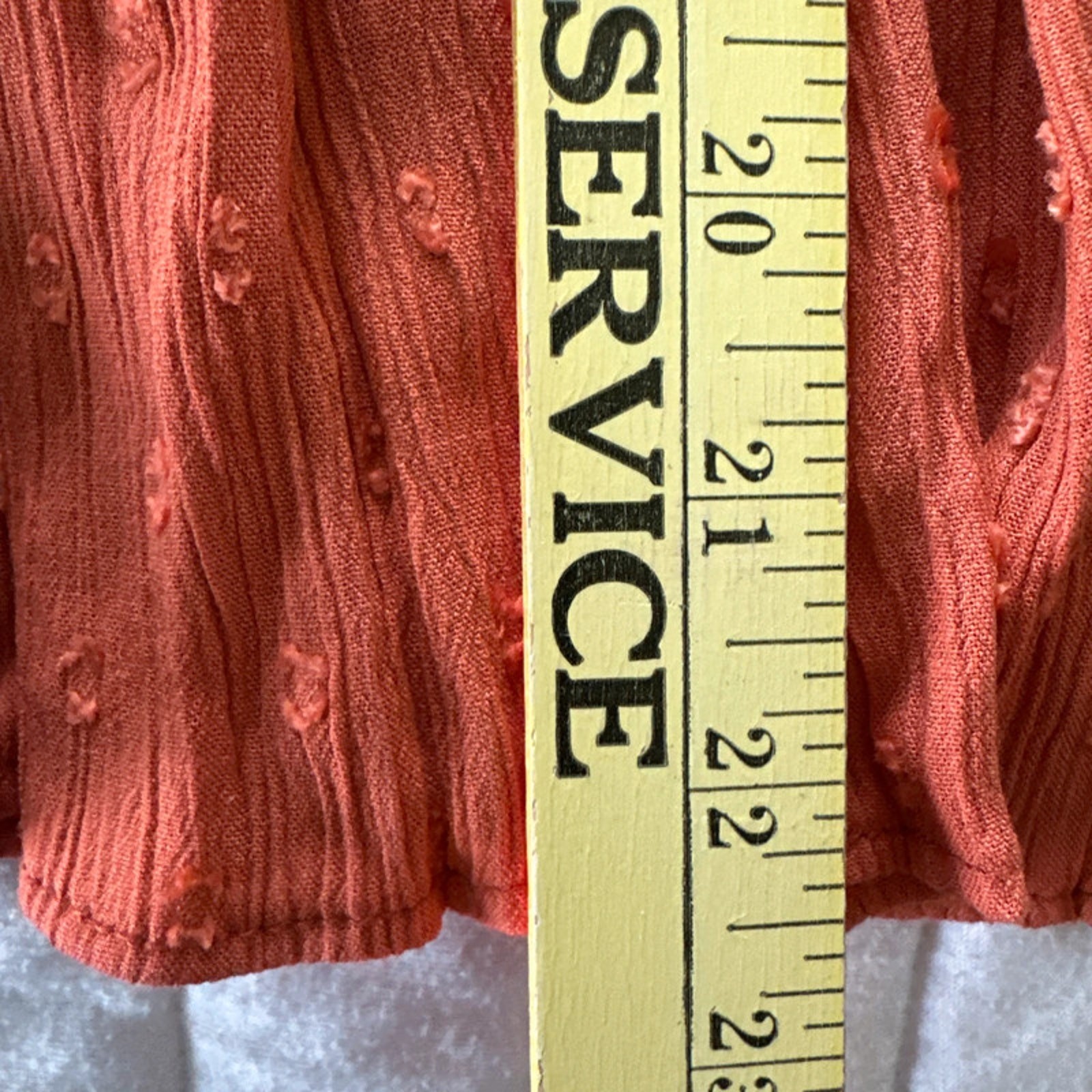 Vintage Nostalgia Top Medium Rust Orange Smocked MilkmaidRetro Y2K Boho