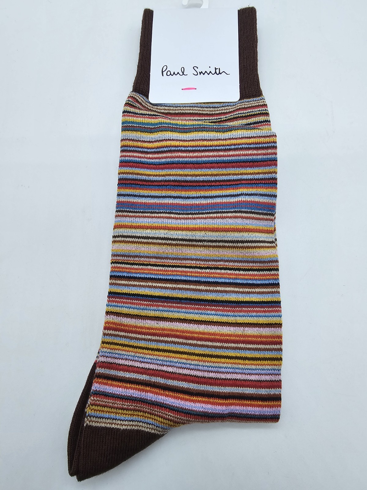 Paul Smith Multi Stripe Brown Socks Made in England Great gift F599 314