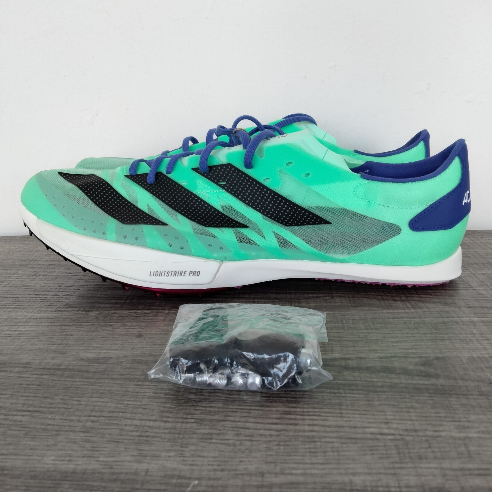 adidas Adizero Ambition Pulse Mint Track and Field Spikes GV9068 Mens Size 12.5