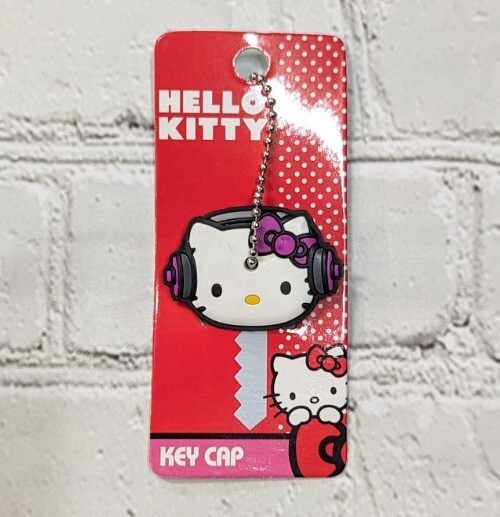 Hello Kitty Loungefly Key Cap Cover PURPLE HEADPHONES 2011 Sanrio RARE