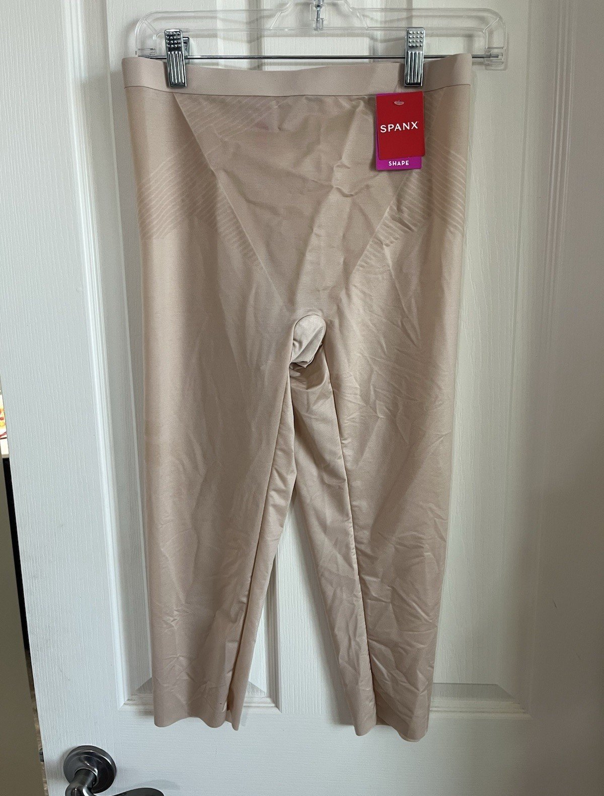 SPANX Shapewear Shaping Bottom Leggings Beige Firm Compression Spandex UG