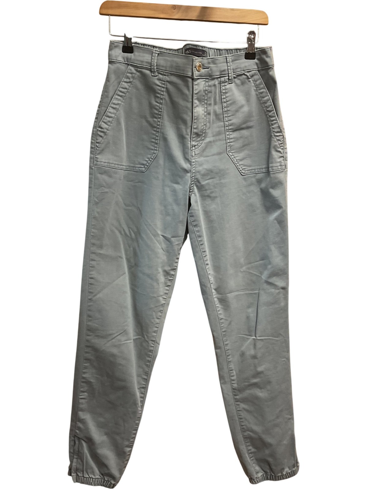 M&S Collection Elasticated Trousers Grey Casual Style – Size 12 L