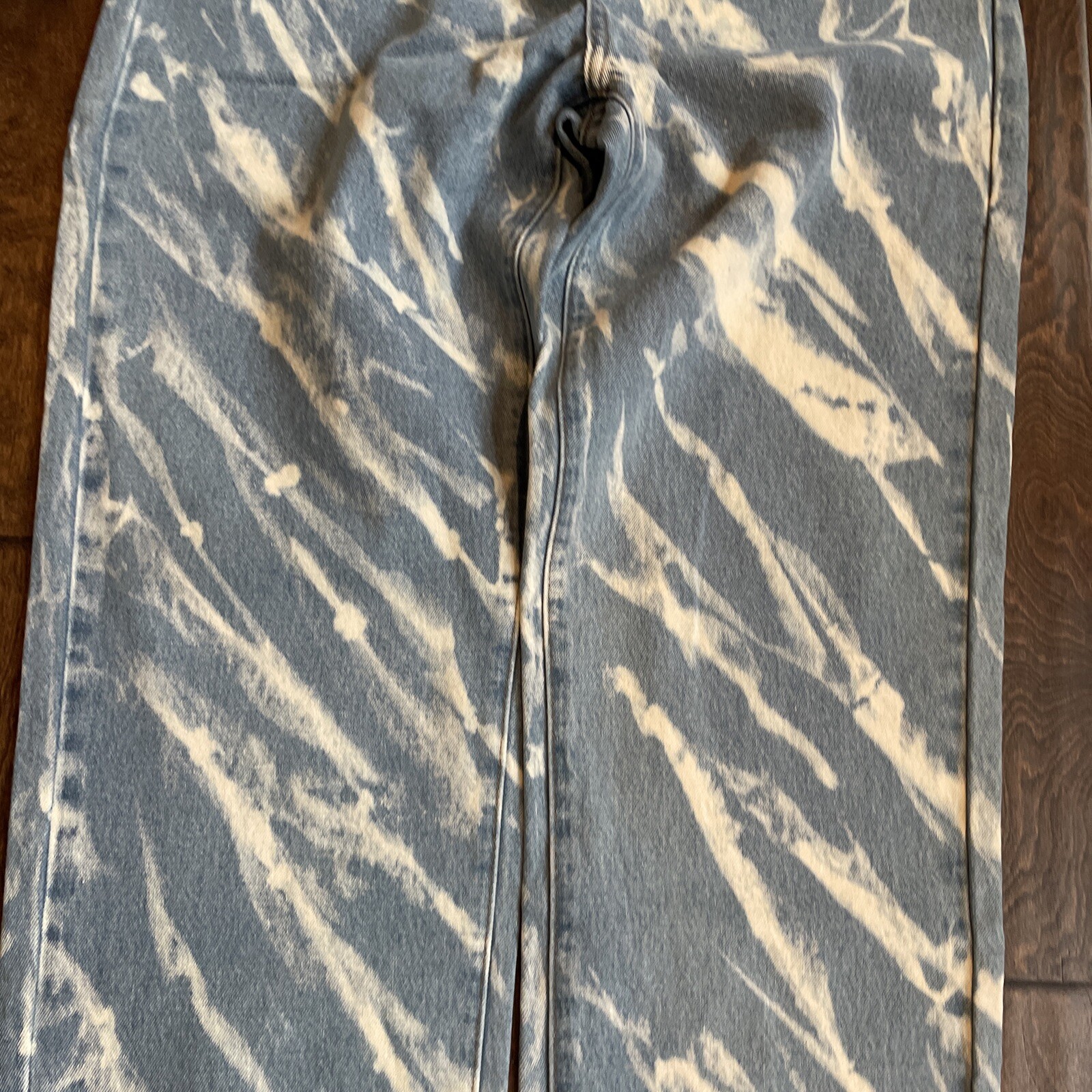 Lioness Jeans Size Large Blue Straight Leg High Rise 100% Cotton Designer CE2