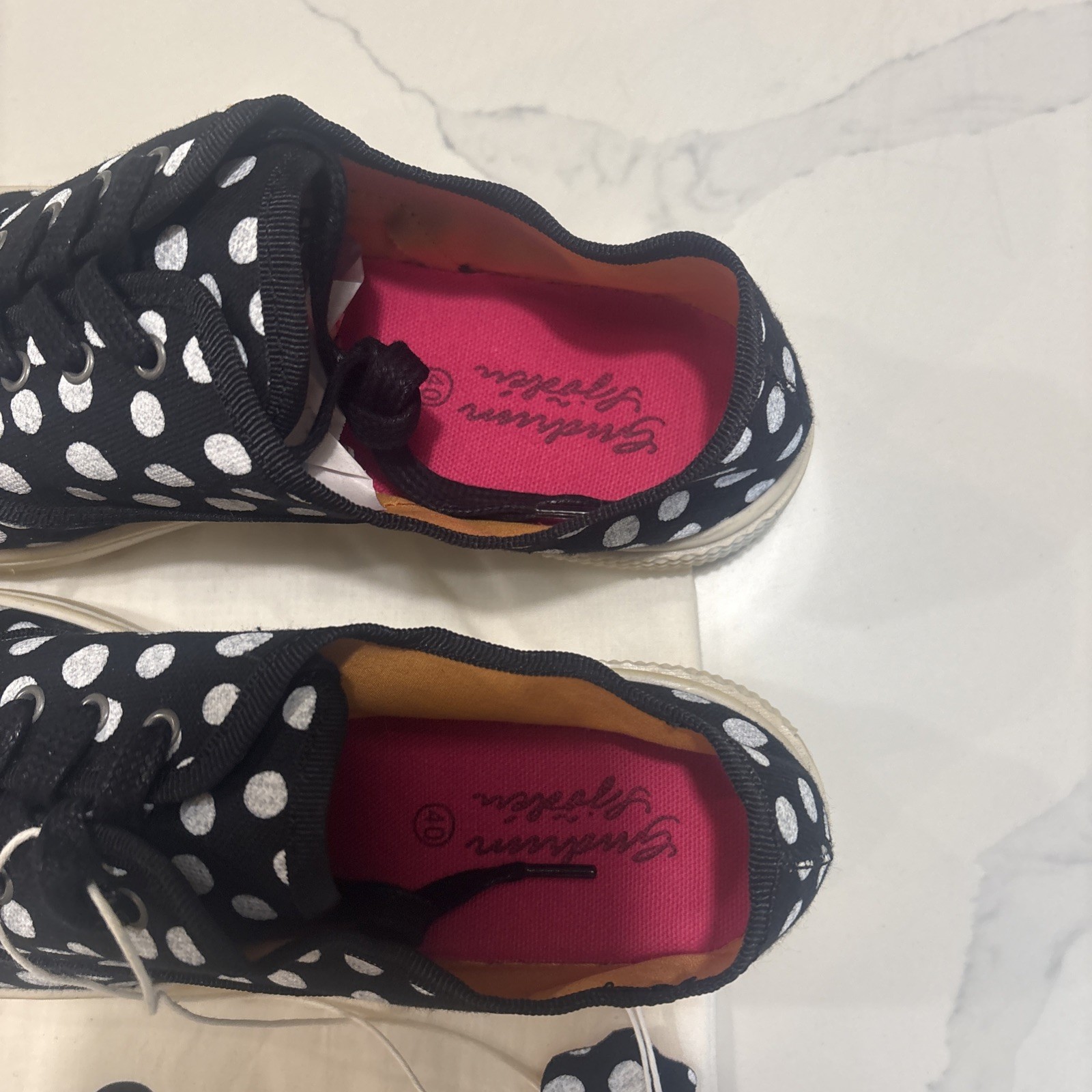 Gudrun Sjoden Canvas Sneakers Polka Dot Lace Up Women’s EU 40 US 9-9.5 Dust Bag