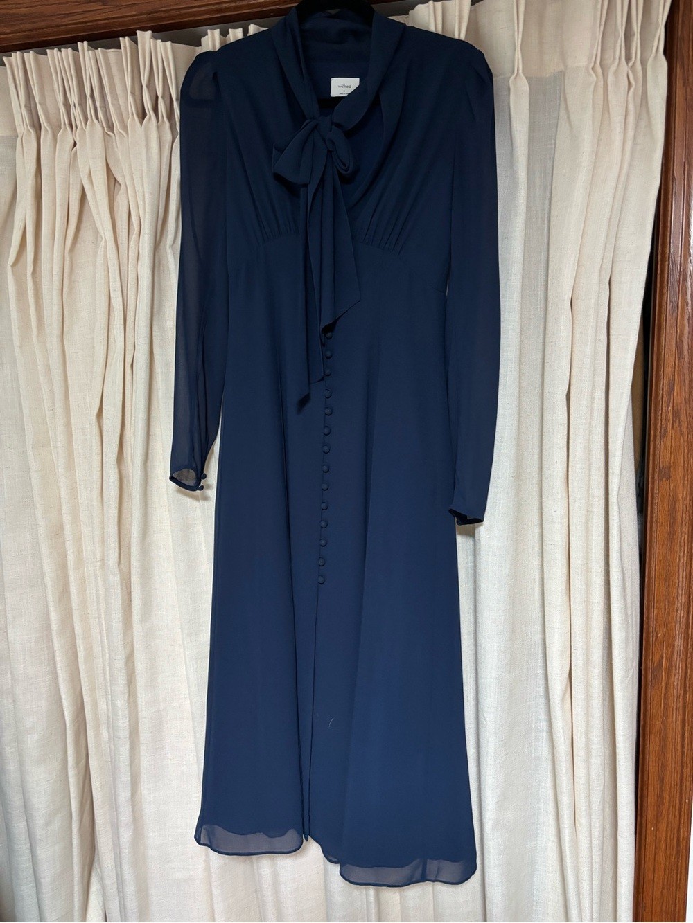 Aritzia Wilfred Mambo Dress in deep navy blue