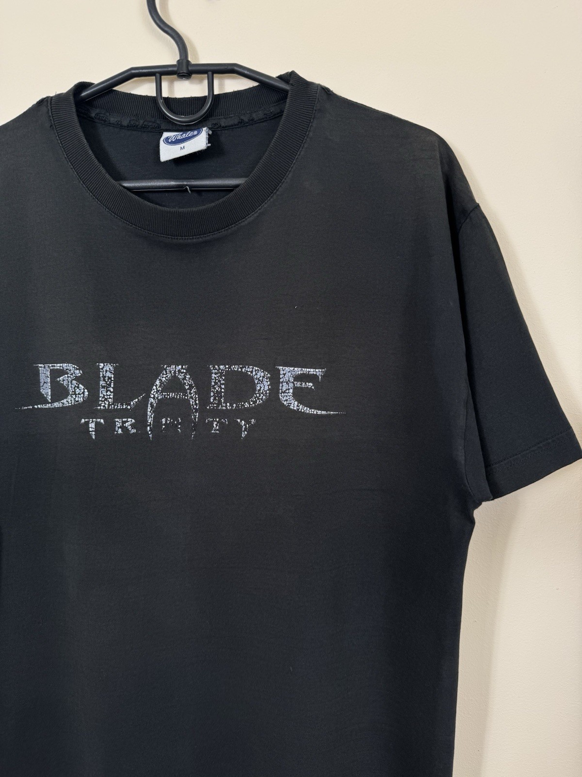 Vintage Blade Trinity T shirt Matrix 2000s Movie Black Motorcycle Tee Y2K