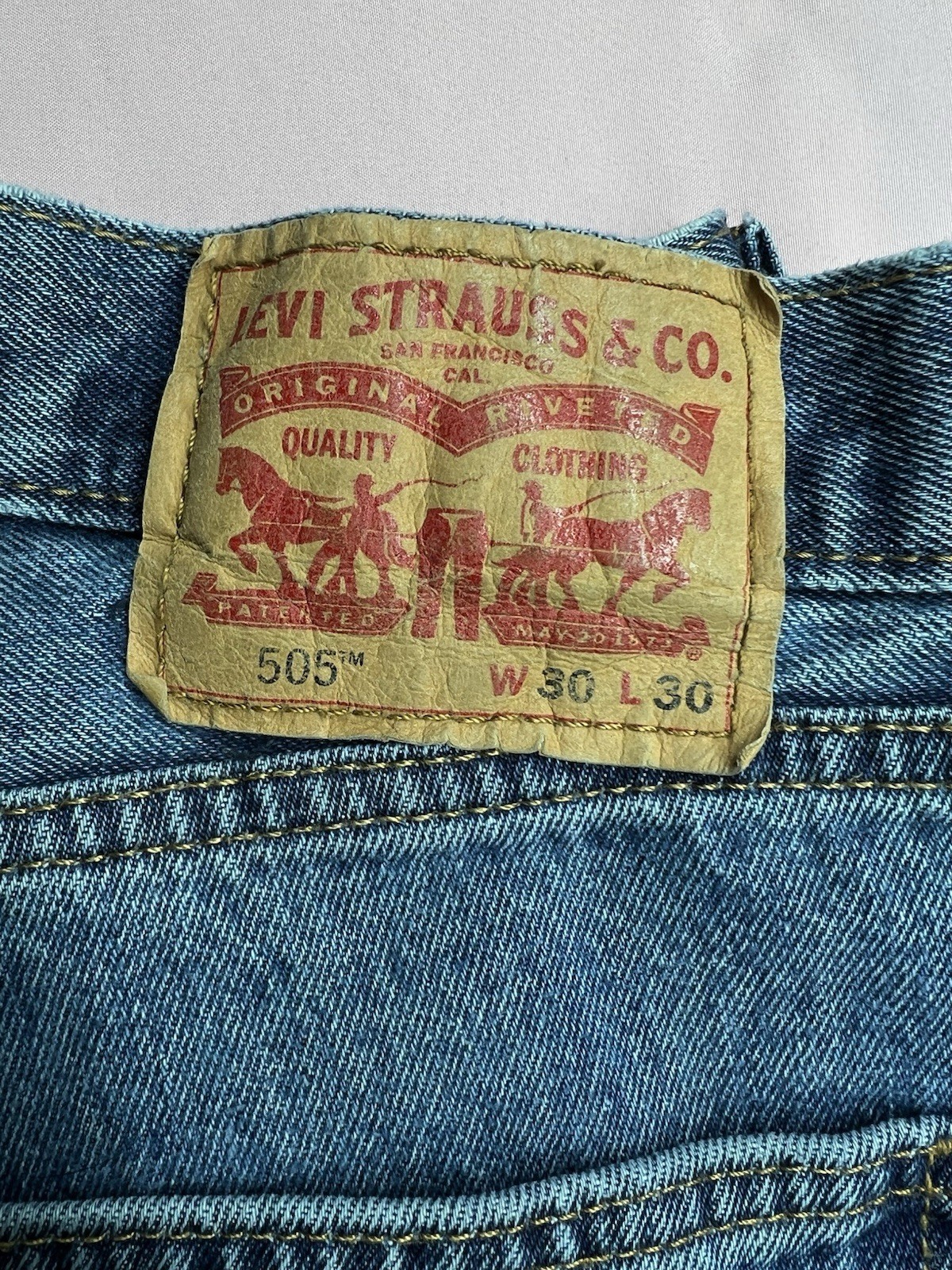 Levi’s Straight Leg Blue Denim Jeans Regular Fit Levi’s 505 Series Men’s W30 L30