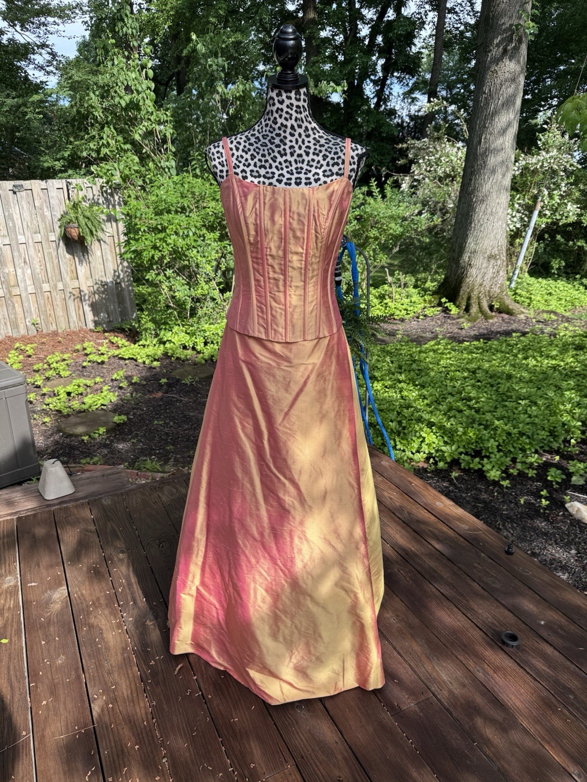 LAZARO Taffeta Soft Gold Marigold Layered Tulle Strapless Costume Party Dress 8
