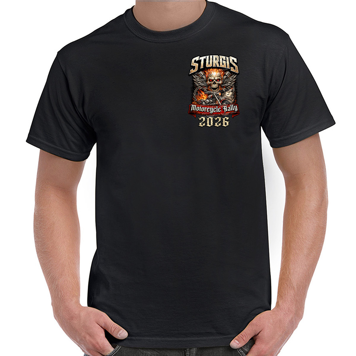 T-Shirt 2026 Sturgis Motorcycle Rally Ride to the Grave No Harley