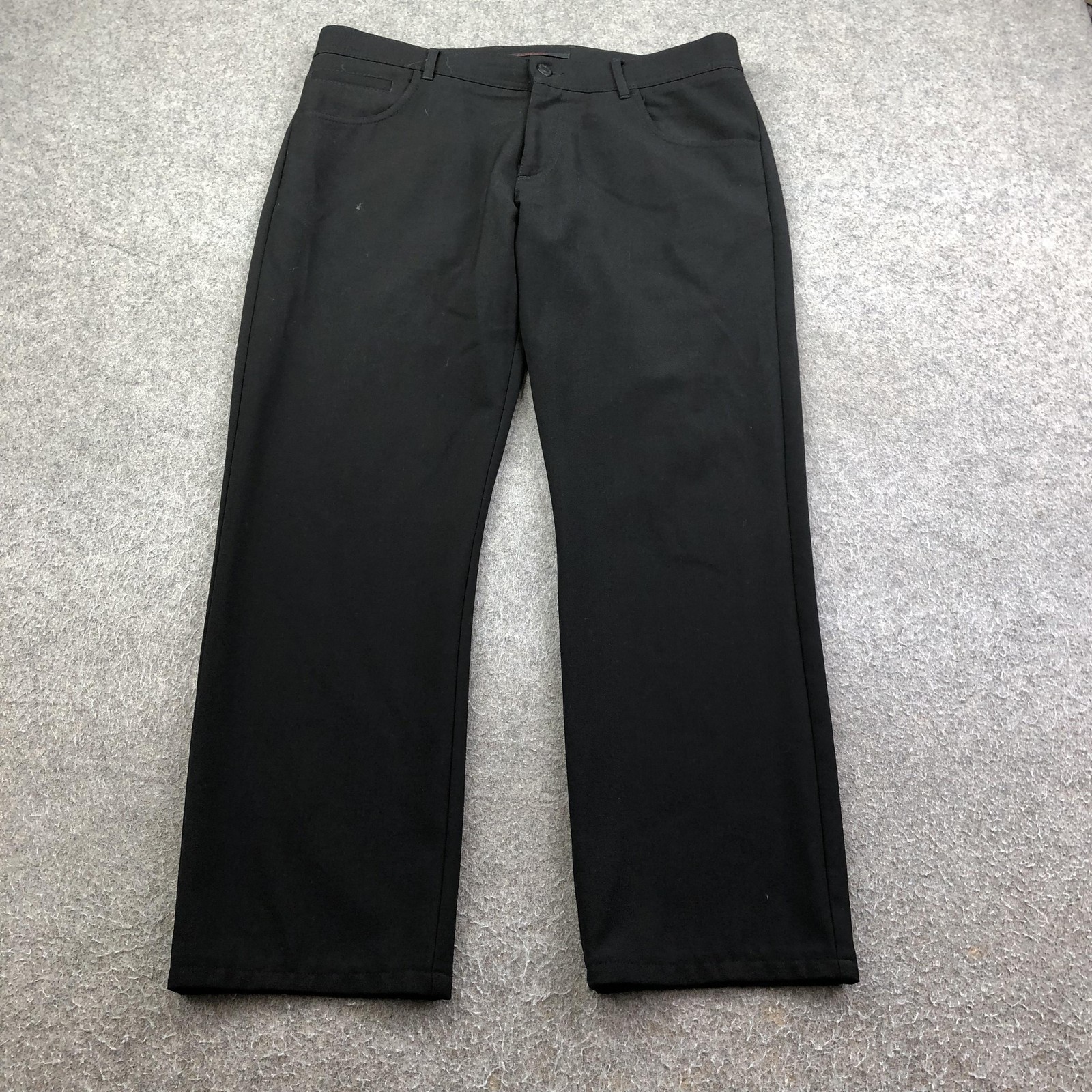 Alberto Pants Mens 32 Black Ceramica Chino Casual Modern Fit Stretch Business