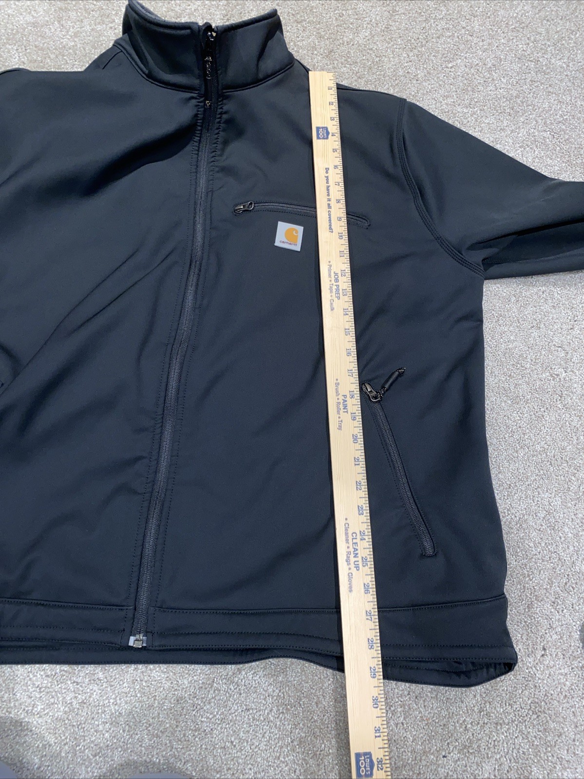 Carhartt Crowley Soft Shell Jacket Men’s 3XL Black Fleece Lined Pockets Full Zip