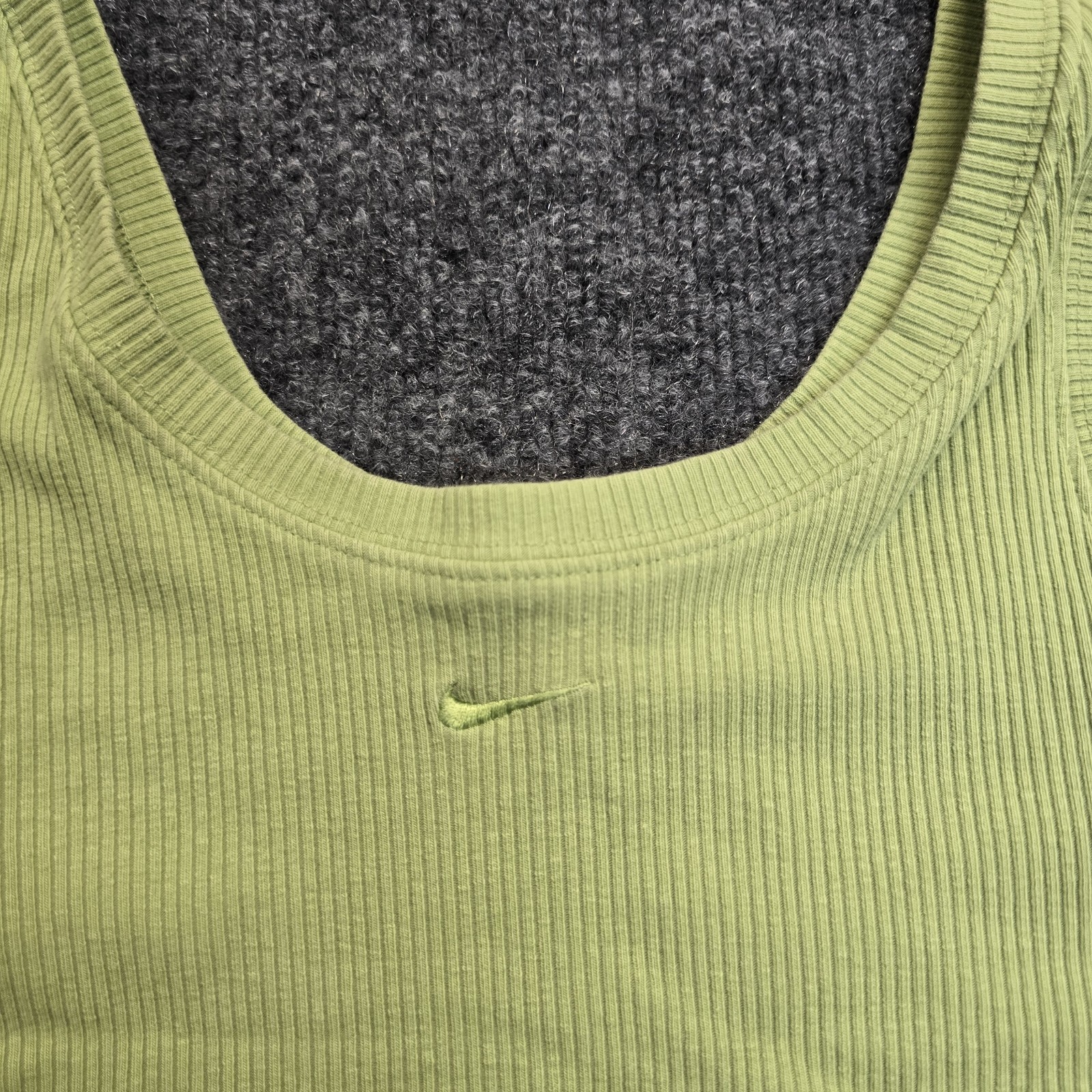 Vintage Nike 90s Center Swoosh Neon Green Women’s Tank Sleeveless Top Shirt XS-S