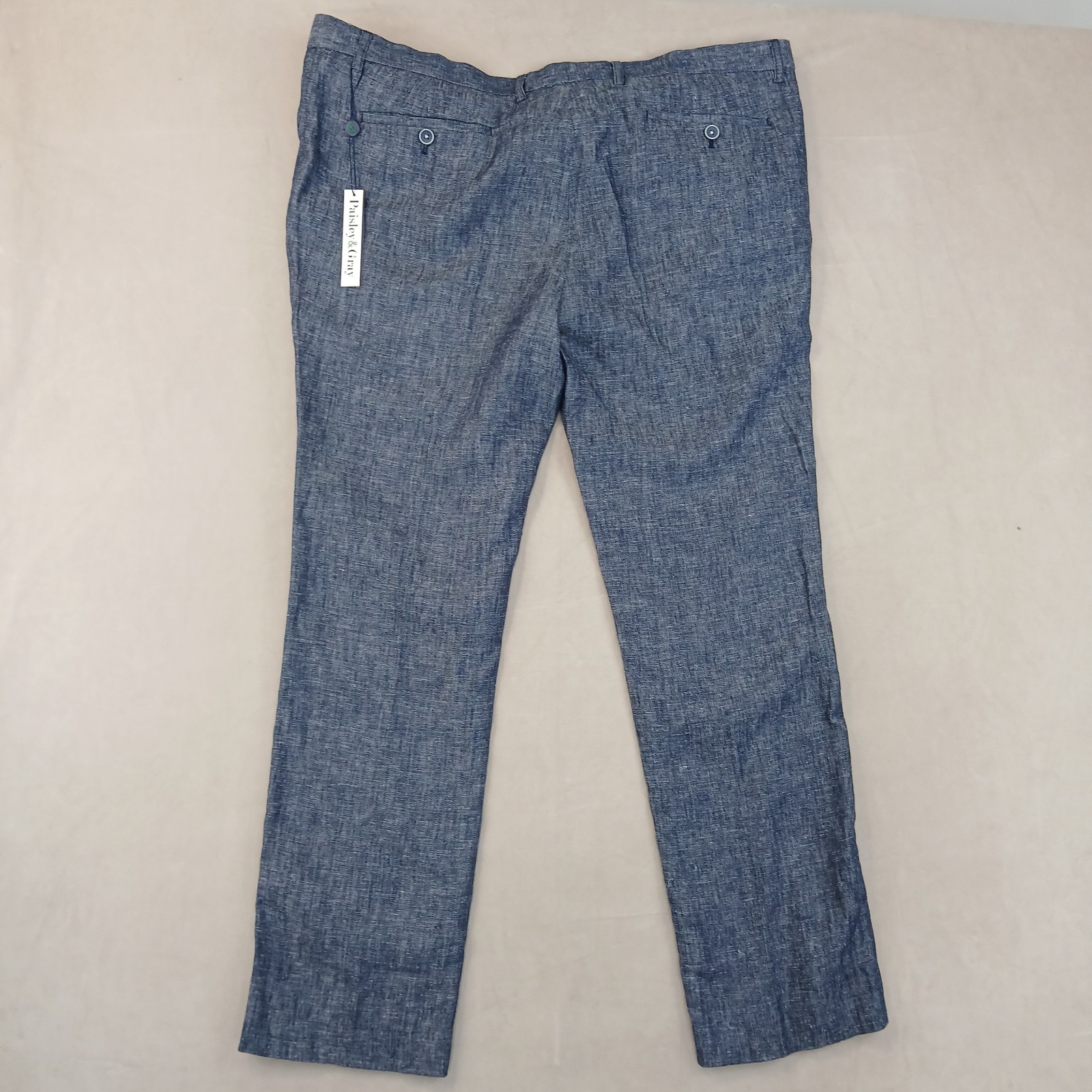 Paisley Gray 40×30 Mens Pants Linen Blend NWT **Actual 38×30 ** Slim Fit