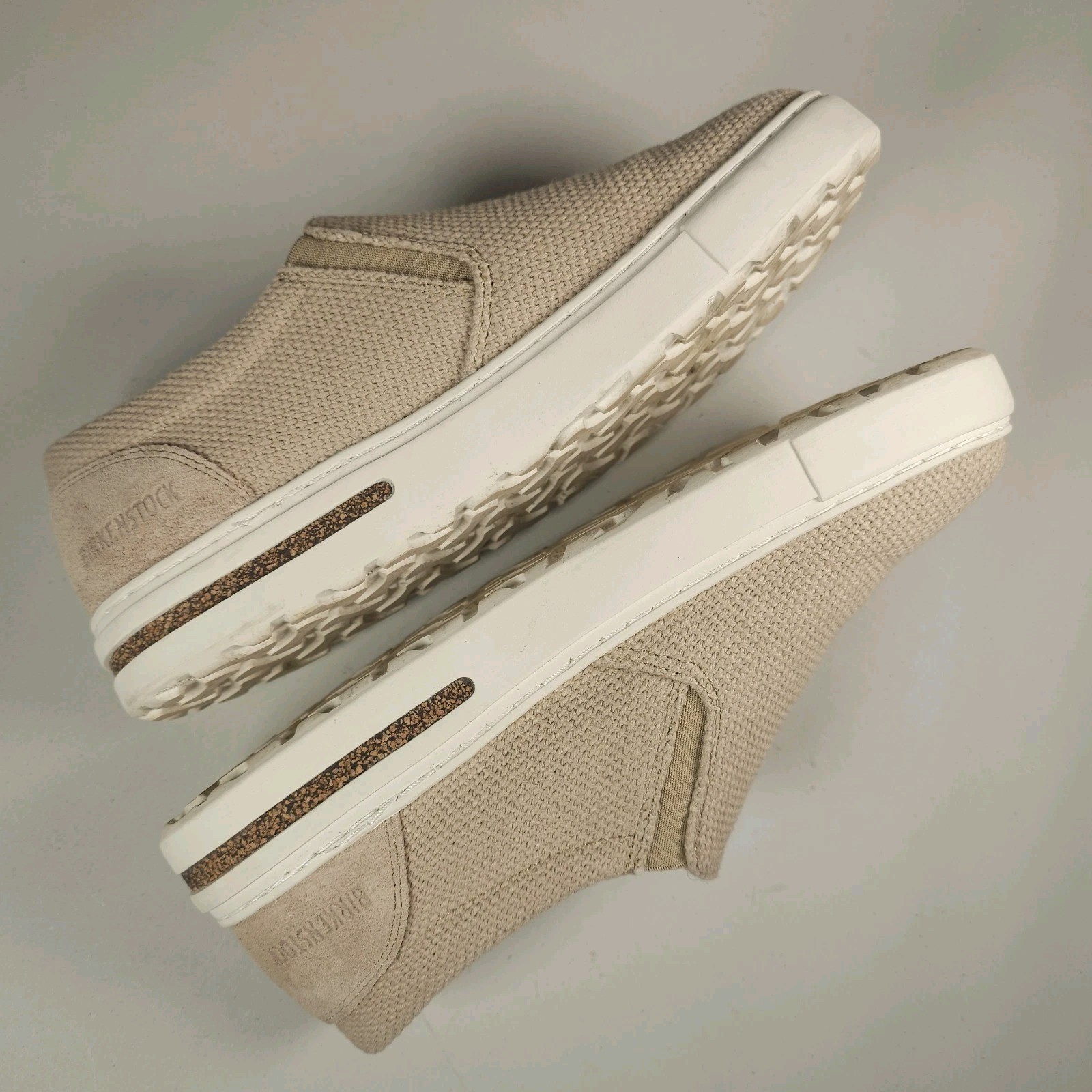 BIRKENSTOCK Oswego Canvas Suede Shoes Sandcastle Taupe Medium/Narrow Unisex 38