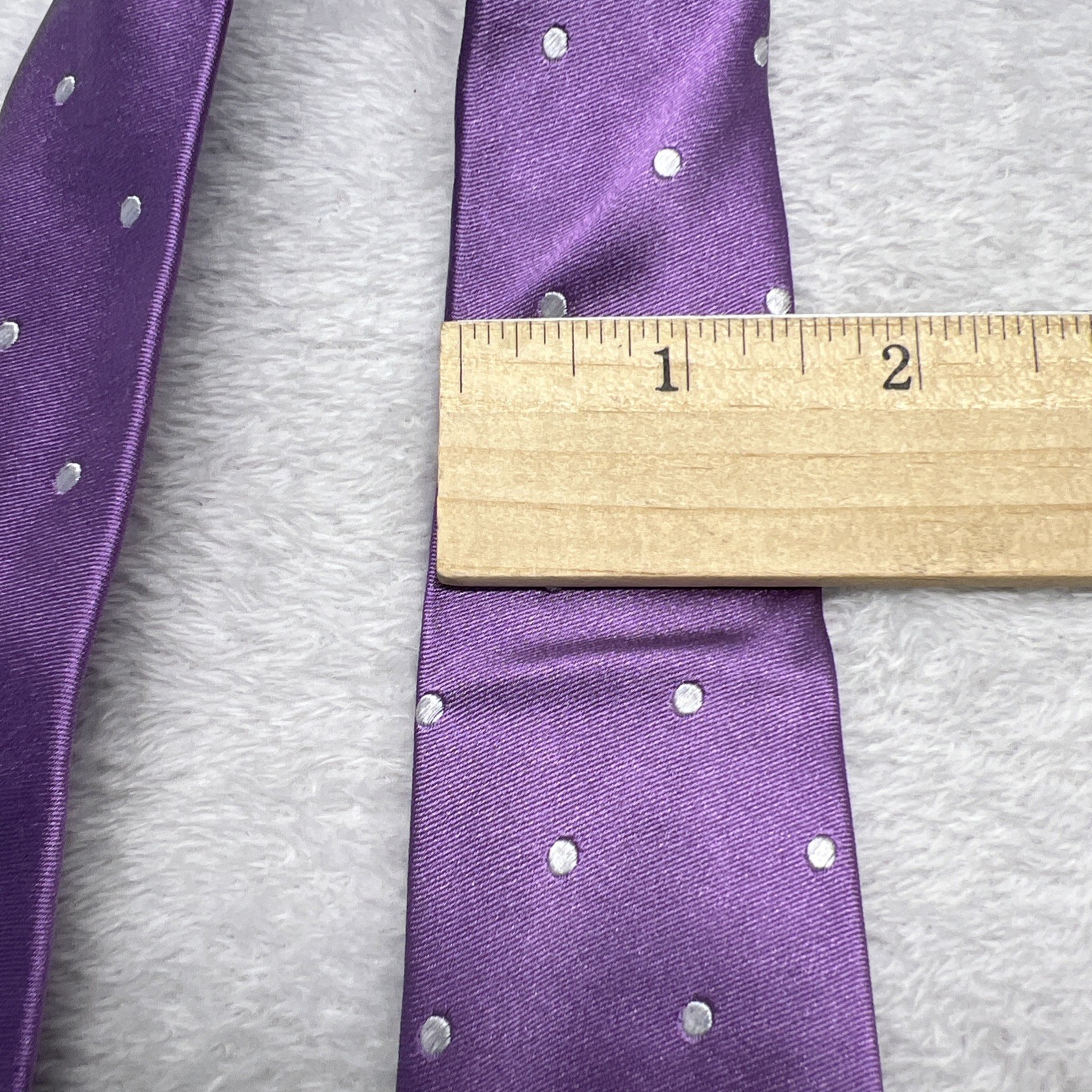 Bugatchi Lavendar Silver Stripe Mens Necktie 3.25×59” 100% Silk Made In Italy