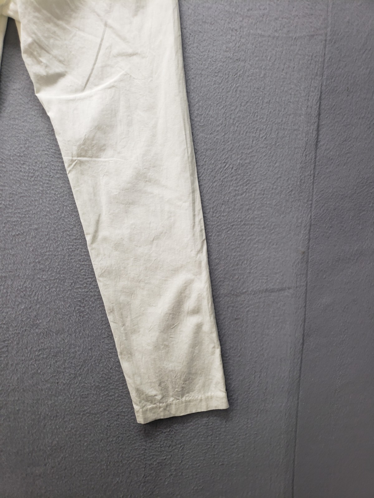 H&M Men Chino Pant 30 White Slim Fit Flat Front Mid Rise Preppy Casual Workwear