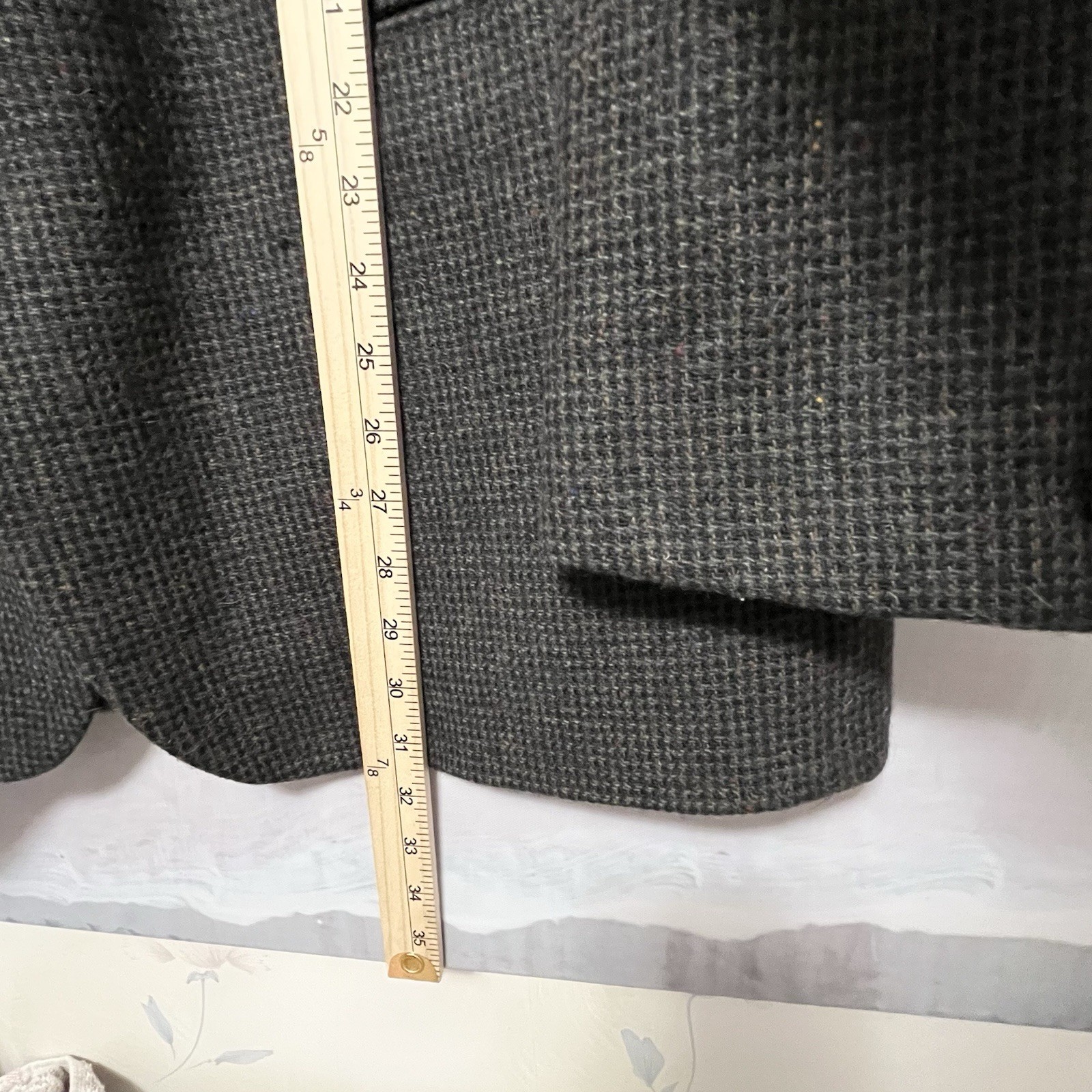 Vtg BOSTON TRADERS Men 44R Tweed Sportcoat Wool Blazer Birdseye Fleck Multicolor