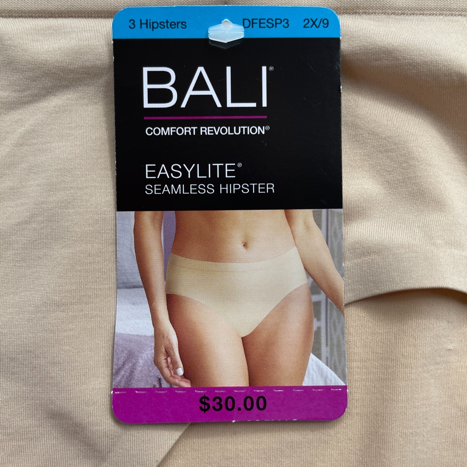 Bali Hipster Panties Easylite Seamless Smooth Comfort 3 Pair Underwear DFESP3