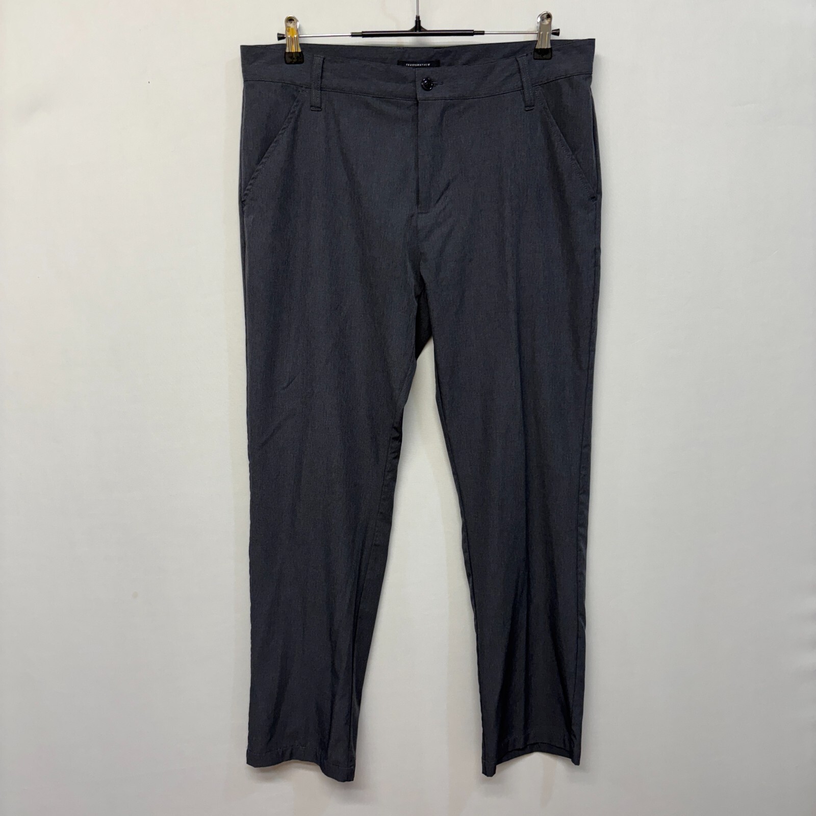 Travis Mathew Men Golf Performance Pants Size 34 (34×30) Gray Flat Front C002 28