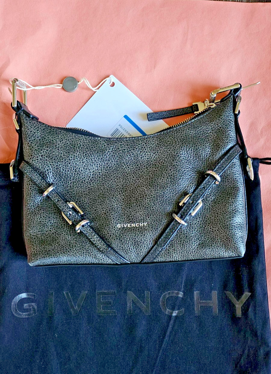 [$1,880] NWT GIVENCHY Voyou Mini Pebbled-Leather Shoulder bag