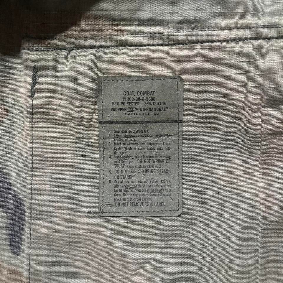 Vintage Military Combat Coat Mens S Polycotton Ripstop Woodland Camo US Army BDU