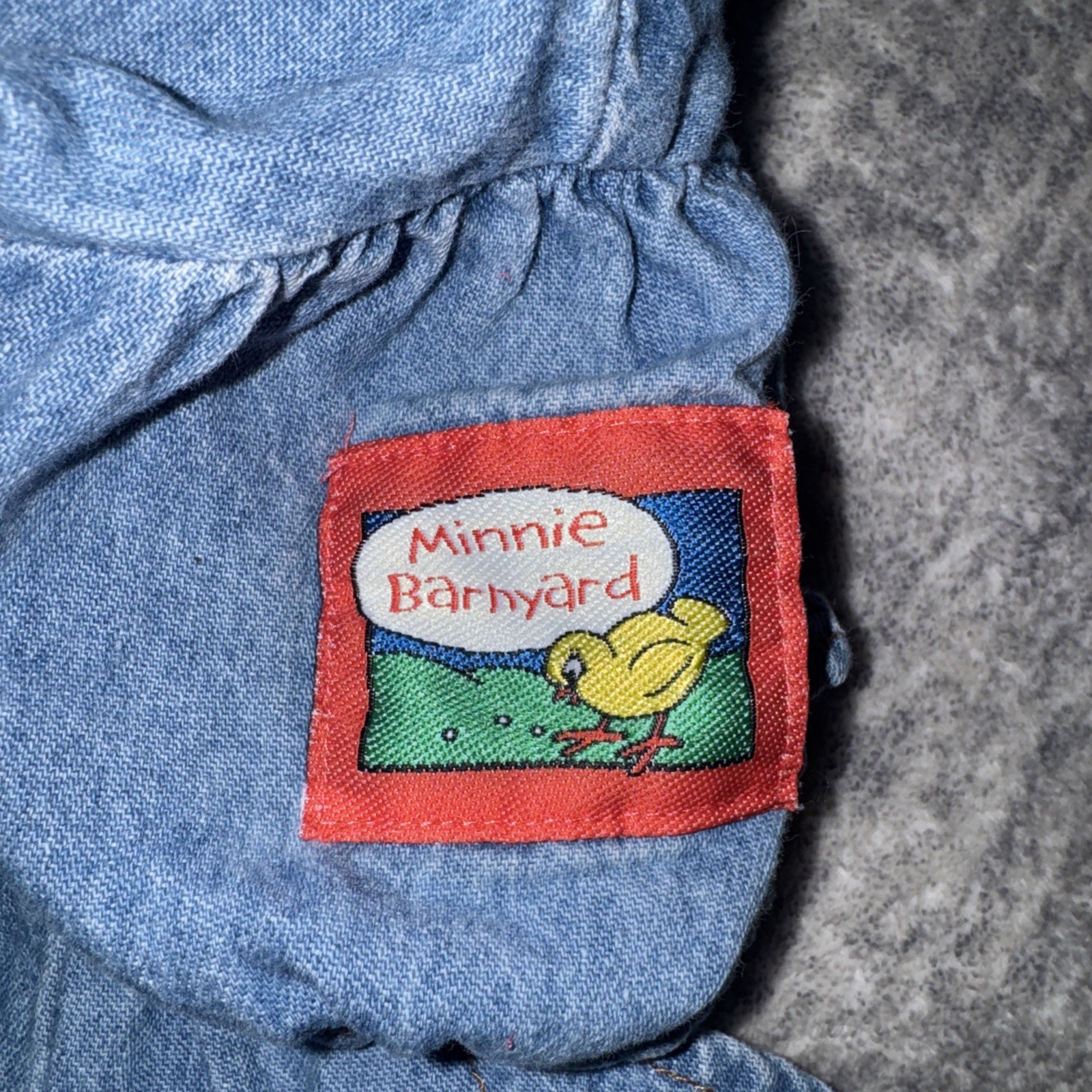 Vintage Minnie Denim Romper 6 Month