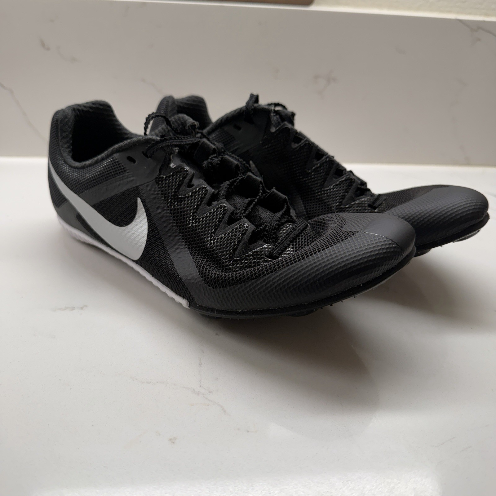 FZ9664-001 Nike Zoom Rival Black Metallic Track Field Spikes Men’s Size 8 New !!