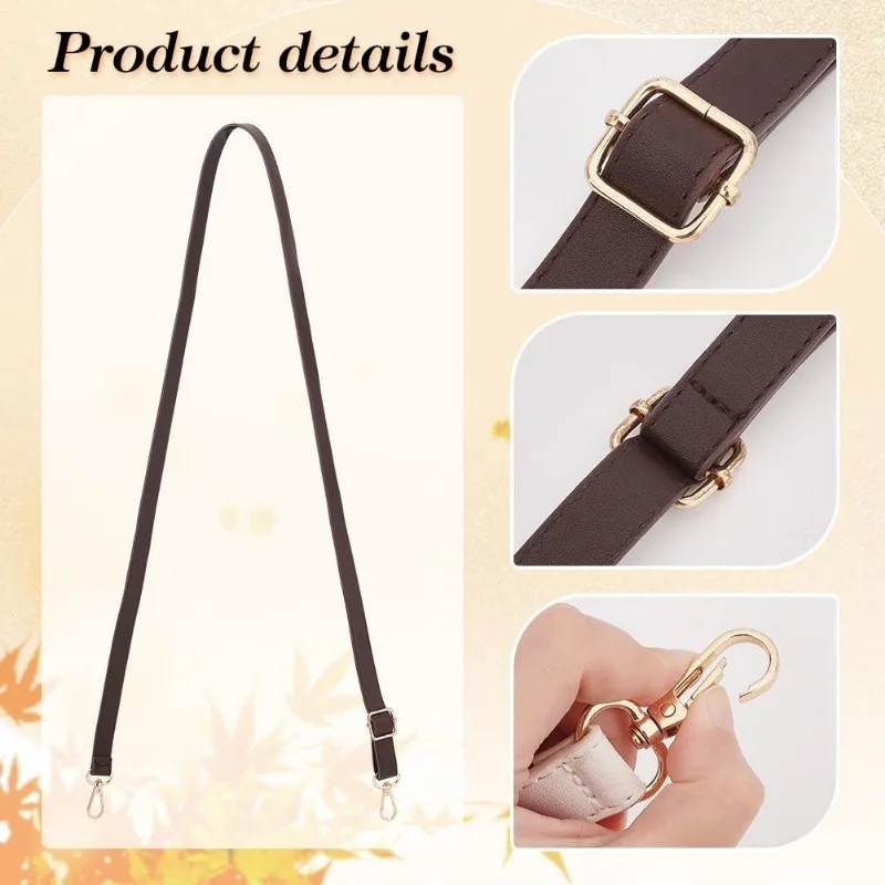 Adjustable Leather Purse Strap Replacement Crossbody Shoulder Bag Handle Belt