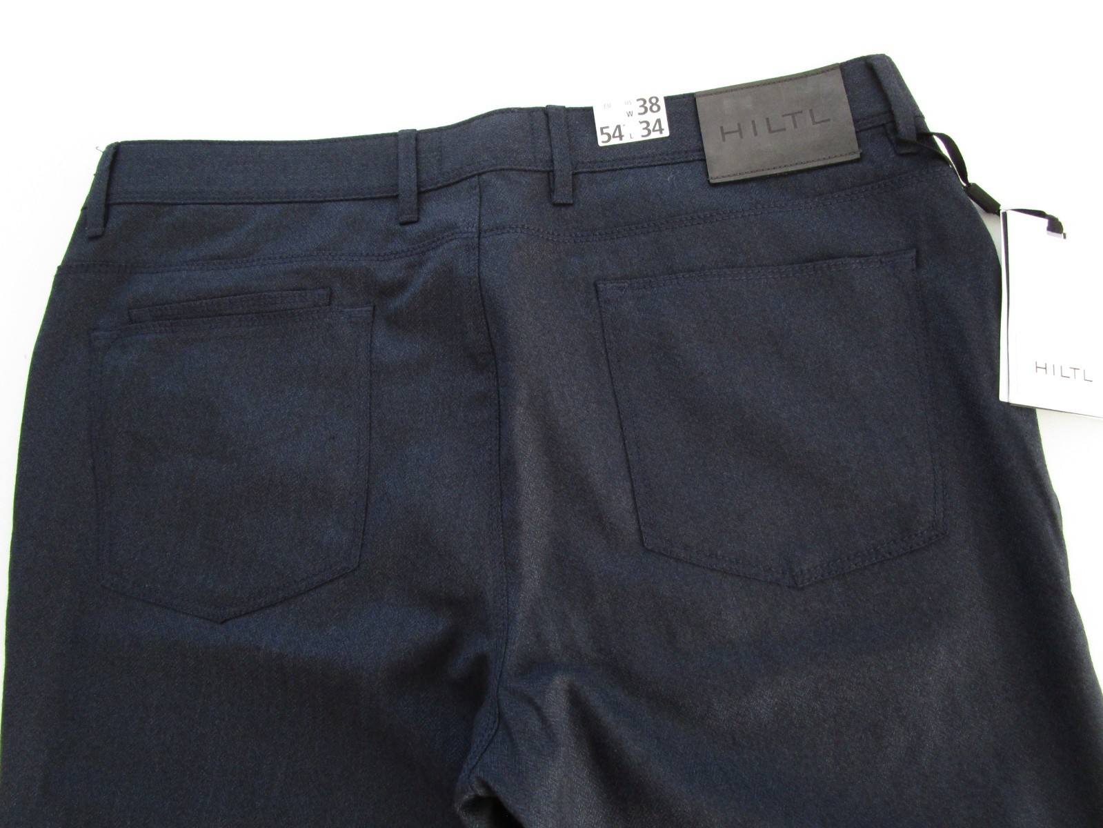 Mens 38×34 Hiltl Pants Kent-95 Contemporary Wool navy blue 38×37 measure