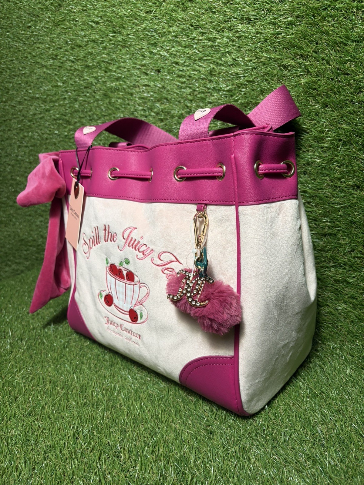 Juicy Couture Sweet Tea Party Tote Bag Pink Clay