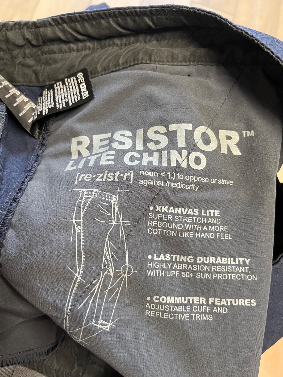 Kuhl Resistor Lite Chino Pants Blue Mens Tag 38×32 Actual 38×30.5 Hiking Stretch