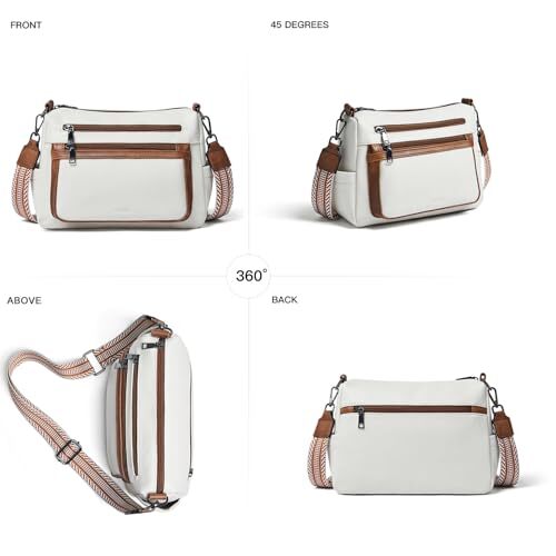 Crossbody Purses for Women, Vegan Leather Shoulder Bag Handbags Medium Bag with