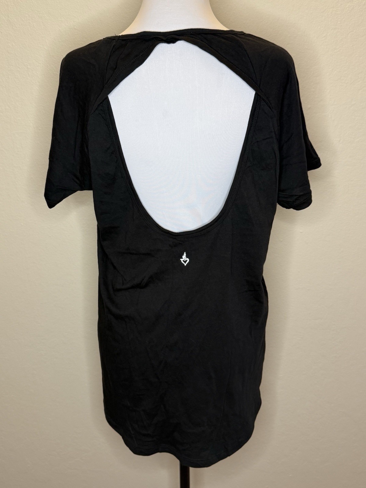 Torrid Active Top Black With Colorful Skull Open Back Size 2