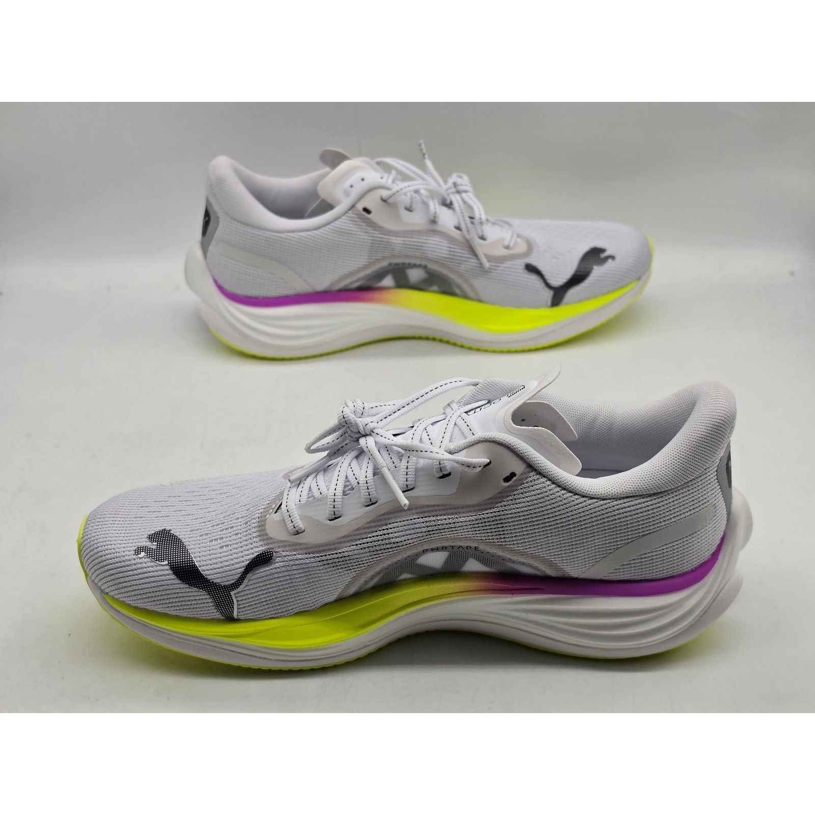 Puma Velocity Nitro 3 Men 9 White Magenta Yellow Running Shoes 377748-19