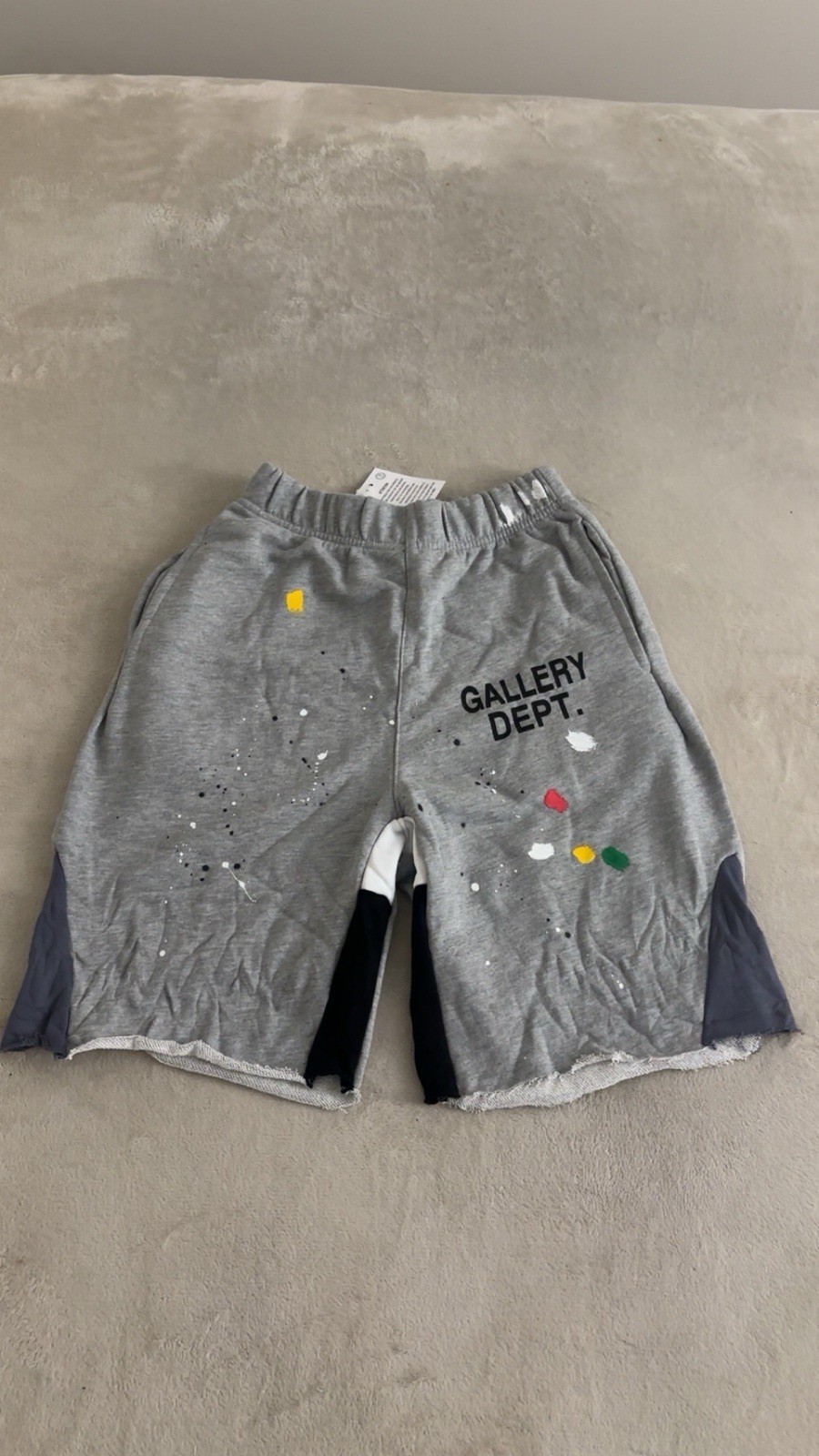 GALLERY DEPT. Grey Paint Splatter Logo Shorts Men’s Size M