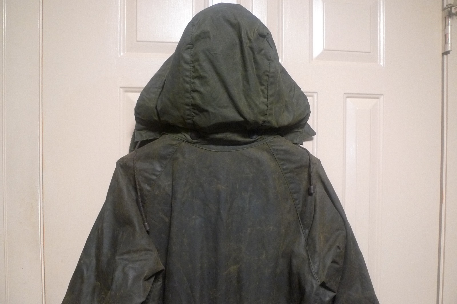 BARBOUR -A160 BURGHLEY WAX COTTON COAT – MADE@ UK – VINTAGE – SHABBY CHIC – 34