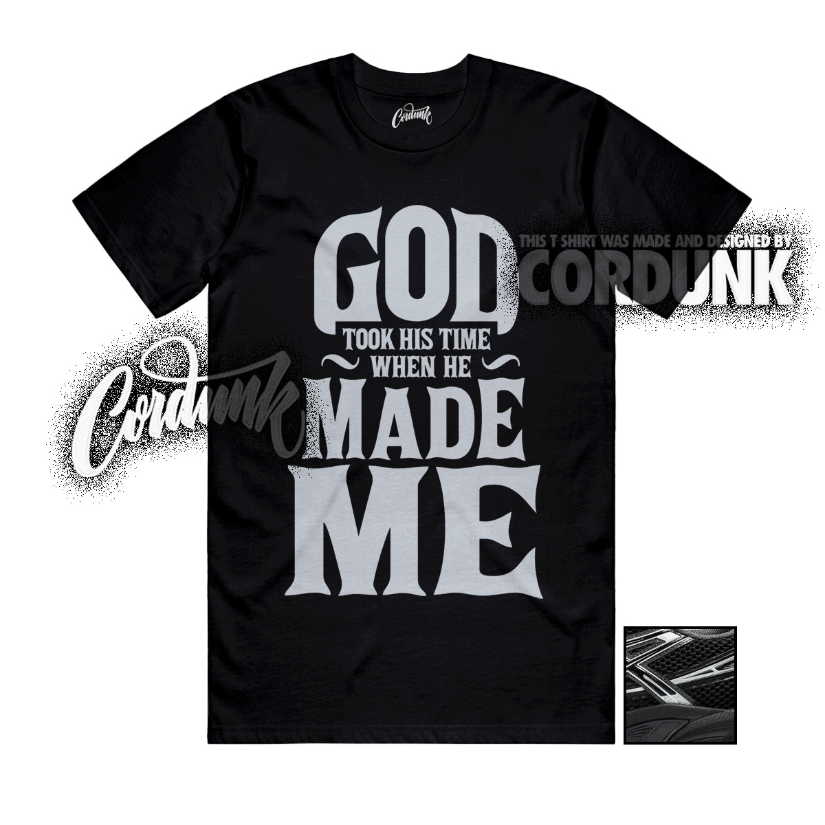 Gel-1130 Black Pure Metallic Silver T Shirt Match GTHT