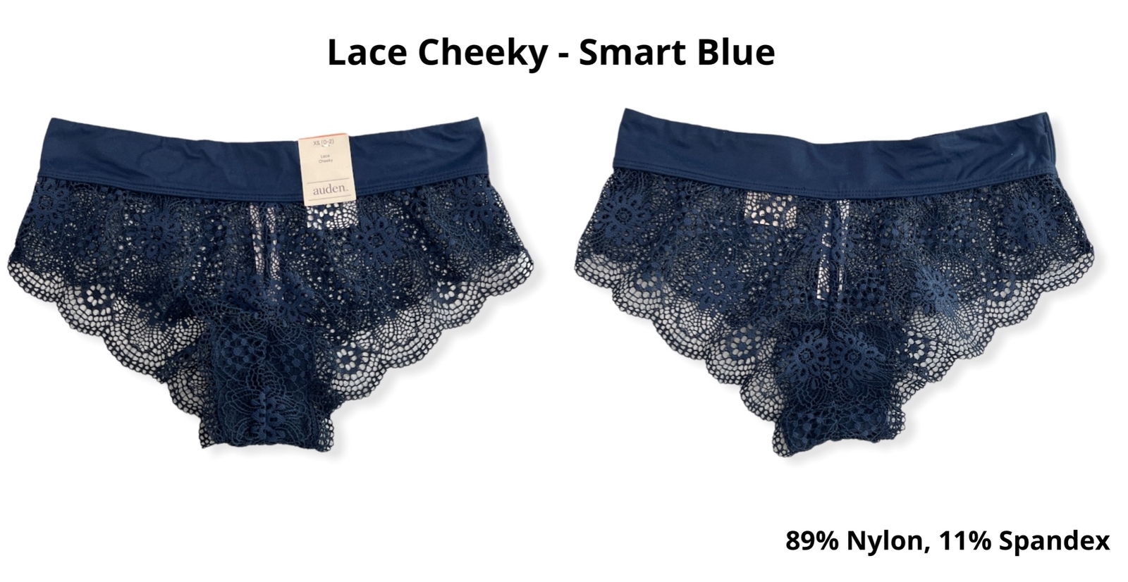 Women’s 4pk Assorted Styles & Colors Underwear – Auden – XS (0-2) – S554