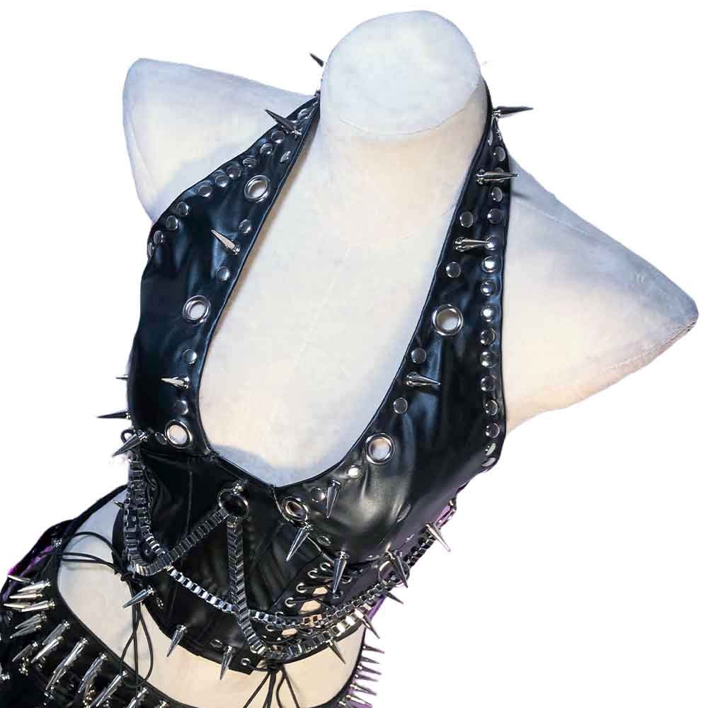 Goth Tops Women’s Emo Clothing Y2K Spiked Gothic Tank Punk Rock Clothes Grunge