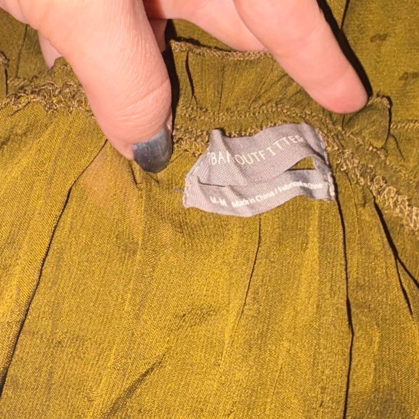 Urban Outfitters Olive Green Romper Sz Medium Milkmaid Mesh Swamp Fairy Grunge