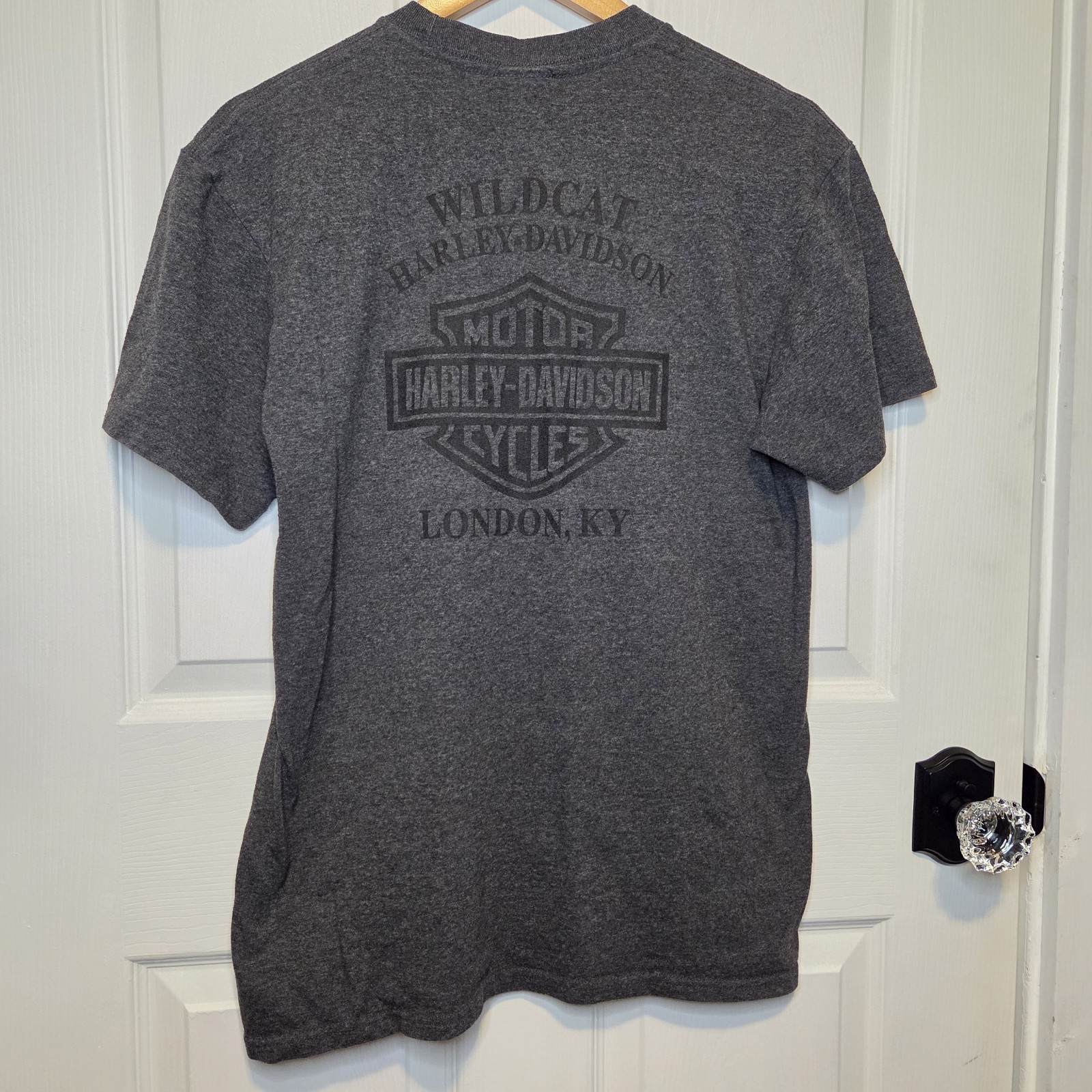 Harley Davidson T Shirt M Gray London KY Biker City Grunge