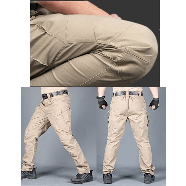 Mens Cargo Pants Tactical Work Combat Pants Outdoor Hiking Waterproof Trousers