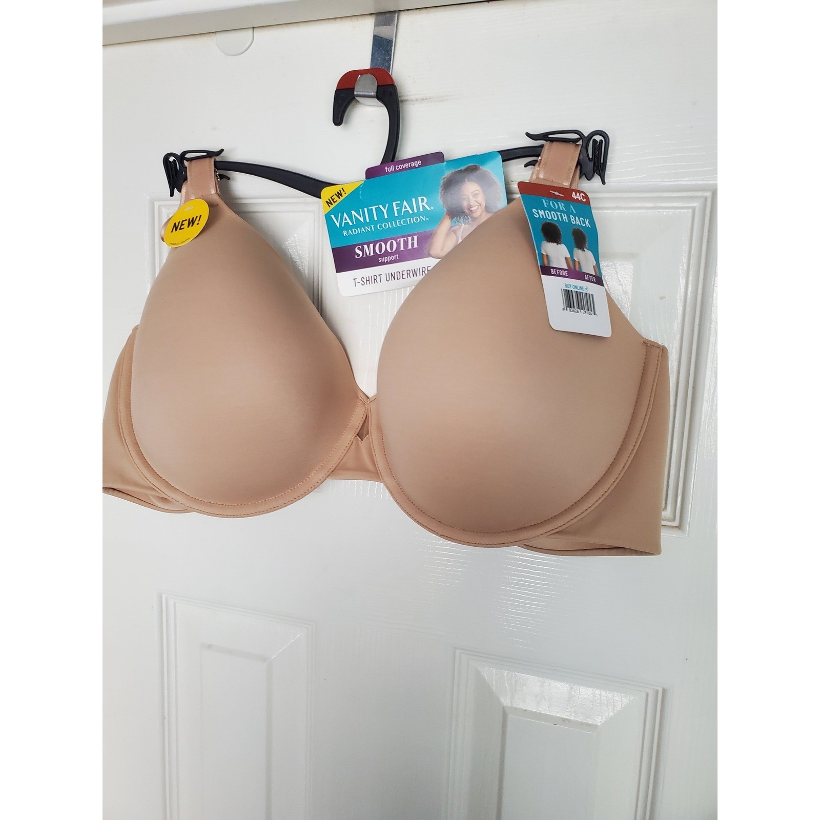 Vanity Fair Radiant Collection Smooth Support T-Shirt Underwire Bra Nude 44C