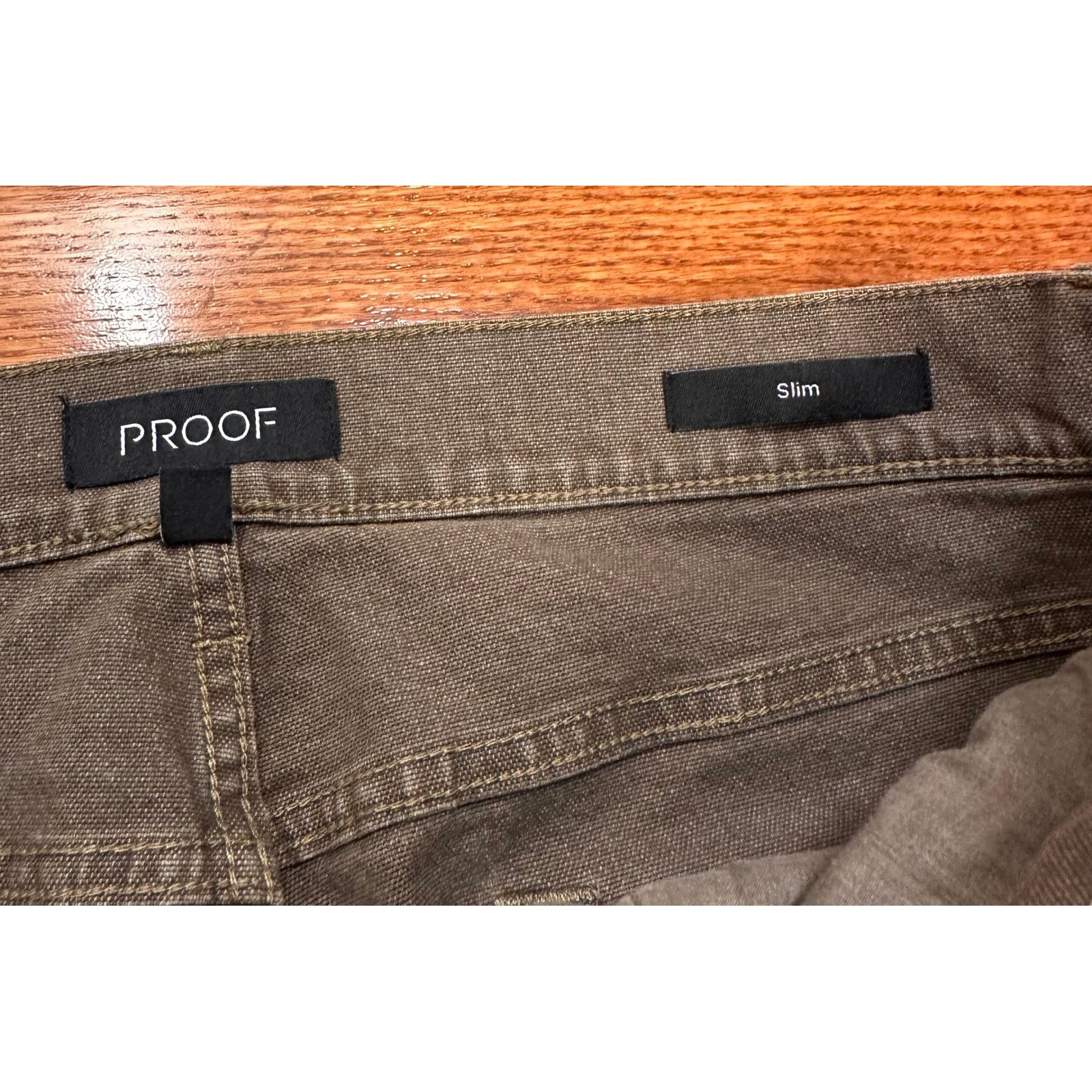 Proof Rover Slim Pants Mens 32×30 Brown Canvas Stretch Outdoor Hiking Workwear