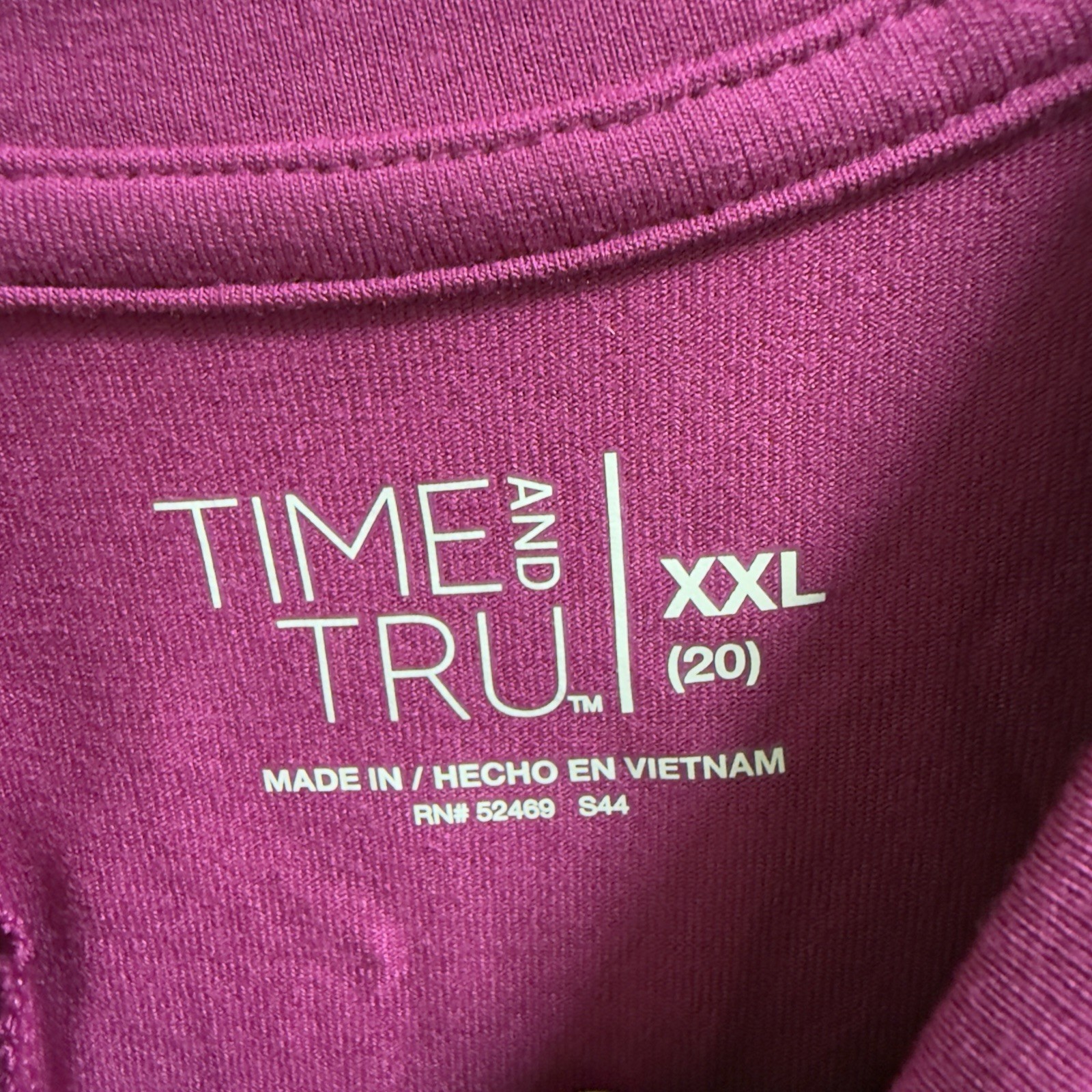 Time and Tru Sleeveless Knit Dress with Pockets Women’s XXL (20) Berry Fun Pink