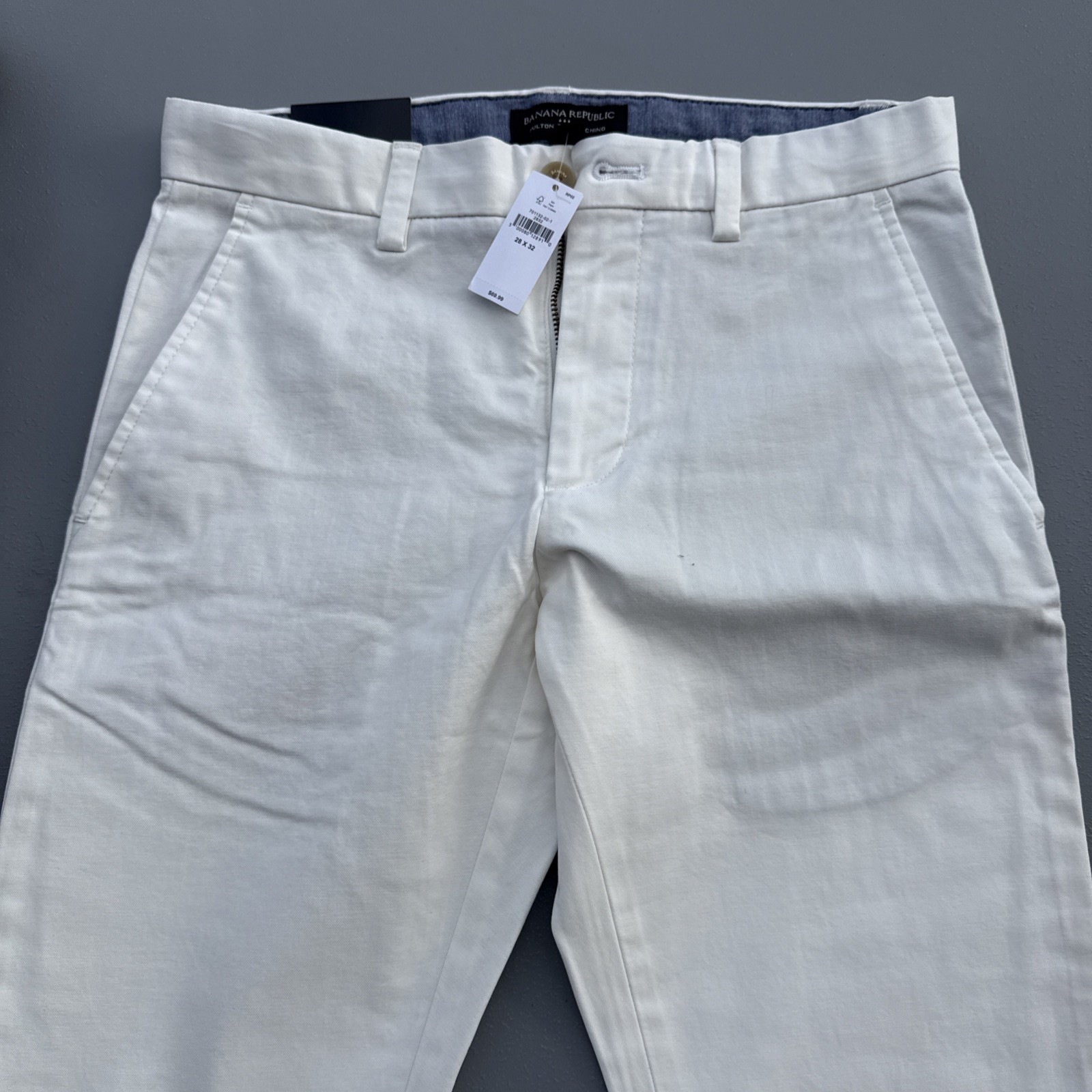 Banana Republic Men’s White Fulton Chino Pants 28×32