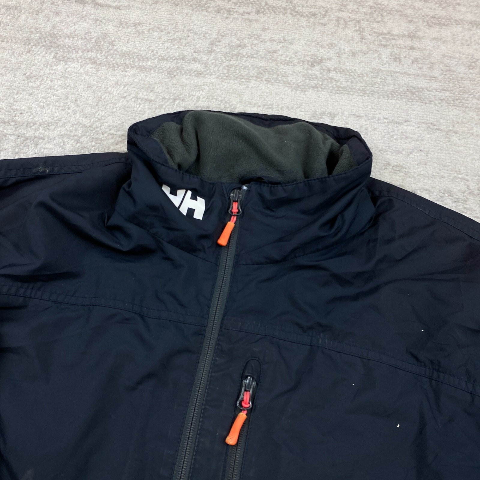 Helly Hansen Sailing Crew Waterproof Coat Jacket XL Black Full Zip Outdoor Rain